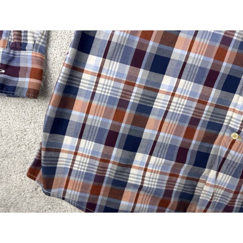 Barbour Plaid Button Down Shirt Blue Red White ~ Long Sleeve Mens XL ~ Pocket - Picture 11 of 16